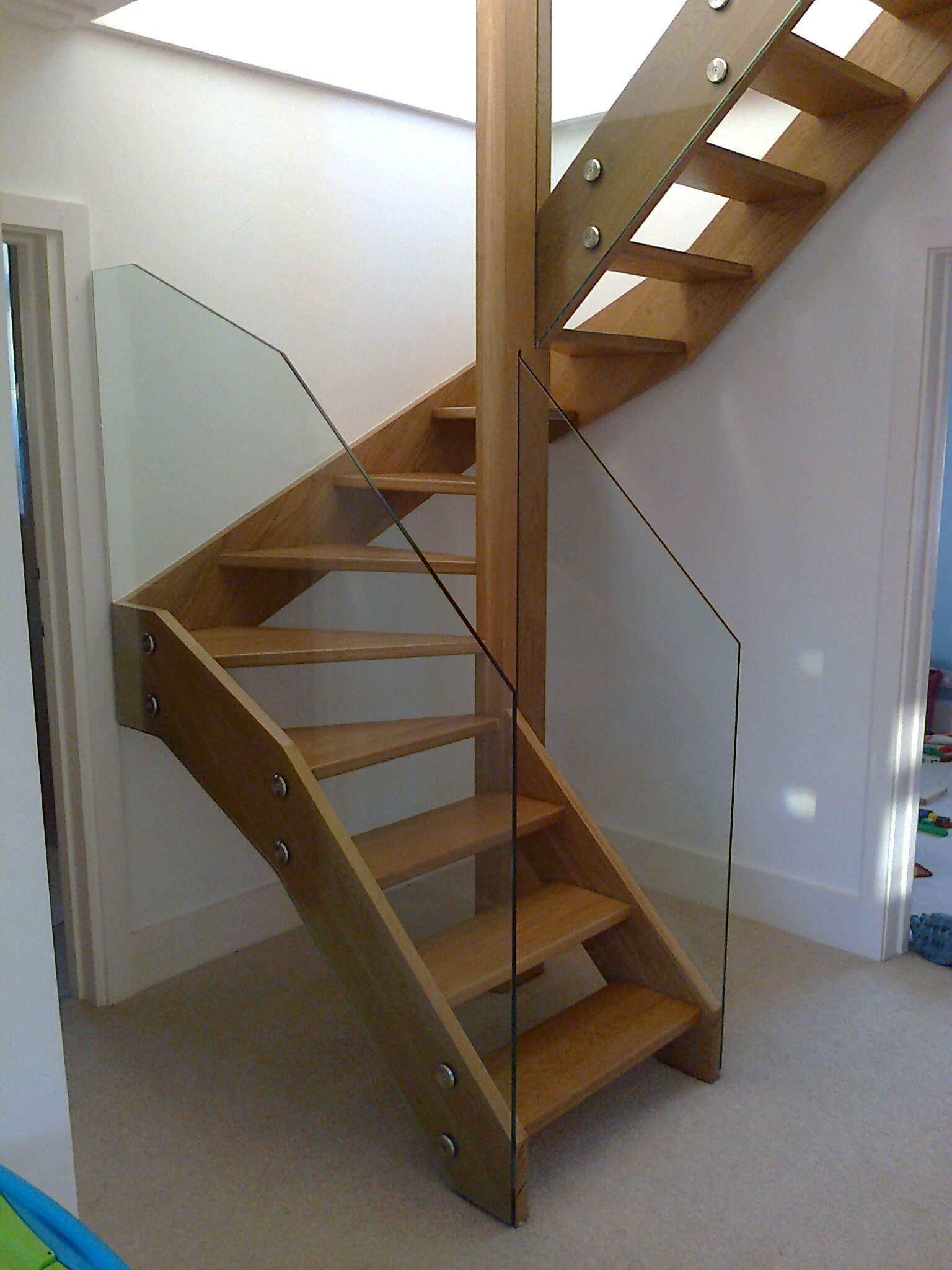 Frameless glass balustrade installed by Brooklands Glass Centre